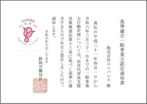 認定通知書